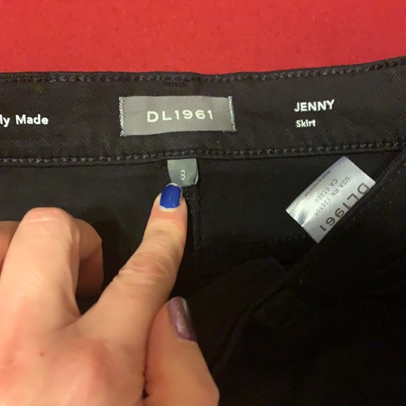 DL1961 Girls Jenny Black dark-wash Denim Skirt size 8 - Picture 5 of 9